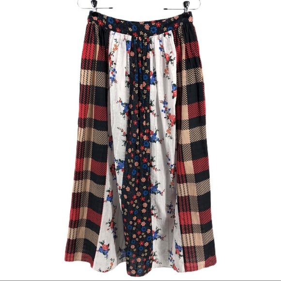 Anthropologie Red & White Layered Maxi Skirt | New With Tags - Picture 7 of 11